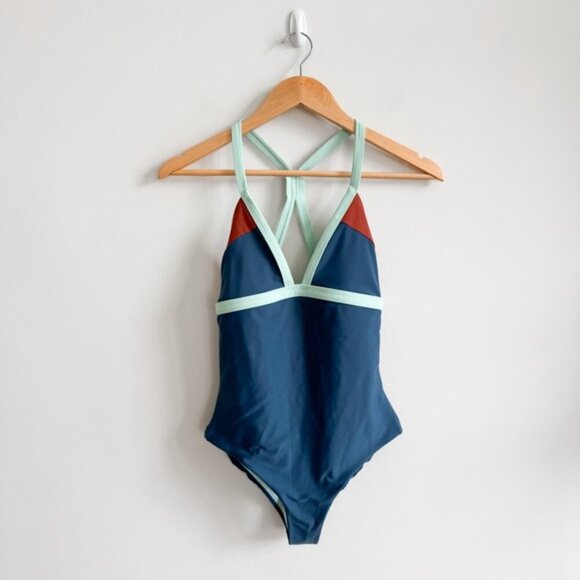 PRANA • Amaka One Piece Swimsuit in Atlantic Colorblock • XS - Picture 3 of 12